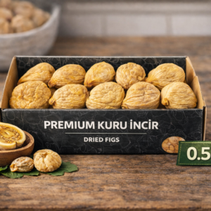 Dalında Kurumuş Sarı Ballı İnce Kabuklu Kuru İncir – 0,5 KG