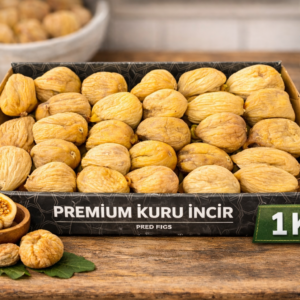 Dalında Kurumuş Sarı Ballı İnce Kabuklu Kuru İncir – 1 KG