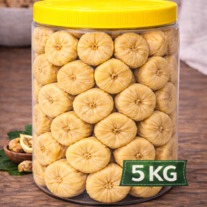 Dalında Kurumuş Sarı Ballı İnce Kabuklu Kuru İncir – 5 KG